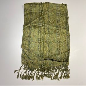 Green Patterned Pashmina
